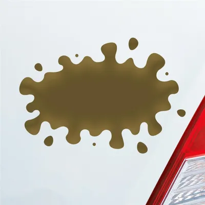 Produktbild von Auto Aufkleber Farbkleks Splash 14x10 cm Gold Sticker Heckscheibenaufkleber