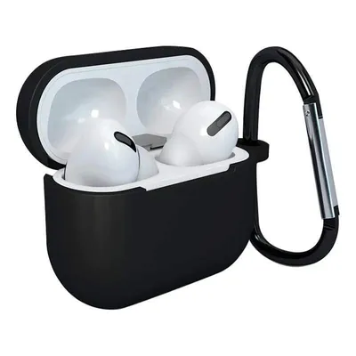 Produktbild von Etui für Airpods 3 Silikonweiches Etui für Kopfhörer + Karabinerhaken Schwarz (Etui D)