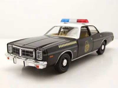 Produktbild von Greenlight Collectibles 84107 Dodge Monaco 1977 schwarz weiß Hatchapee County Sheriff 1:24