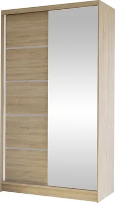 Produktbild von MIRJAN24 Schiebetürenschrank Diego III, Kleiderschrank, Stilvoll Schlafzimmer Garderobenschrank (Farbe: Sonoma Eiche)