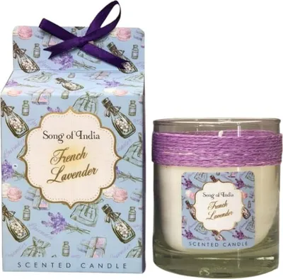 Obrázek produktu pro Sojakerze im Glas FRANZÖSISCHER LAVENDEL 200g Little Pleasures Song of India