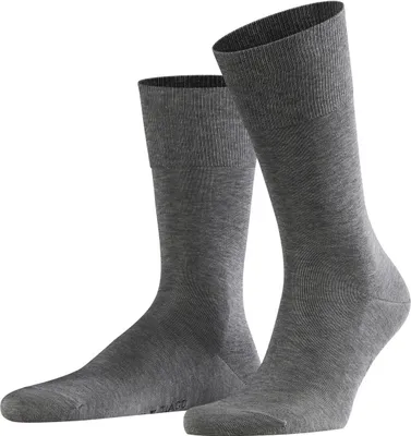 Produktbild von FALKE Herren Socken - Tiago, Strümpfe, Unifarben, Baumwollmischung, 41-48 Grau 45-46