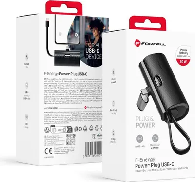 Immagine prodotto di FORCELL Powerbank 5000mAh USB-C PD 20W Nero