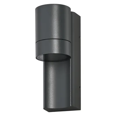 Zdjęcie produktu dla OSRAM ENDURA CLASSIC ISIDOR W lampa zewnętrzna, ścienna, gniazdo GU10, ciemnoszara, aluminium, szybki i łatwy montaż, matowy dyfuzor, stopień ochrony IP65, do użytku zewnętrznego