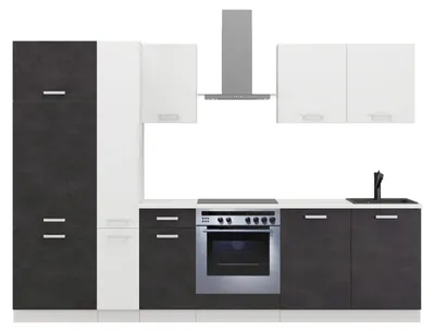 Produktbild von Küche Toni 290 cm Küchenzeile Küchenblock Singleküche Einbauküche