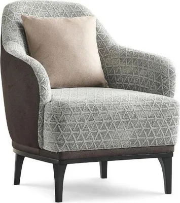 Zdjęcie produktu dla Fotel jednoosobowy Fotel jednoosobowy Fotel z tkaniny Szary Nowoczesny design