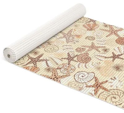 Badematte Anti-Rutsch-Matte Weichschaummatte Seestern Muschel Badvorleger beige Breite 65, Hauptbild