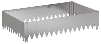 Image de vidaXL Bordure de pelouse 100 x 60 x 20 cm en acier argenté