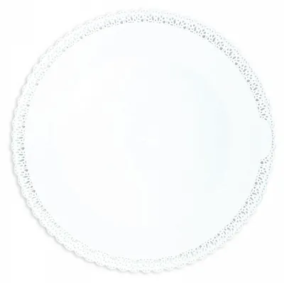 Obrázok produktu pre Čipkovaný podnos Ø 32 cm - biely