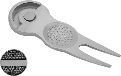 Produktbild von Tragbares Metallgolf -Divot -Reparaturwerkzeug für grüne Gabel mit Ballmarker (Golf)
