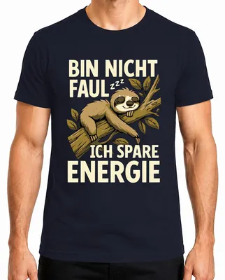 Immagine prodotto di Non sono pigro ma risparmio energia zzz bradipo divertente regalo maglietta da uomo, Marina Militare, XXL