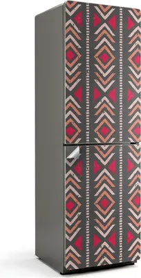 Obrázek produktu pro Abstraktní kruhový vzor - Samolepka na lednici - Samolepka na lednici - Samolepicí fólie na lednici - Dekorace do kuchyně - 60x190 cm