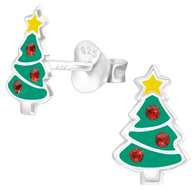 Produktbild von Ohrstecker Weihnachtsbaum: Ohrringe Silber 925