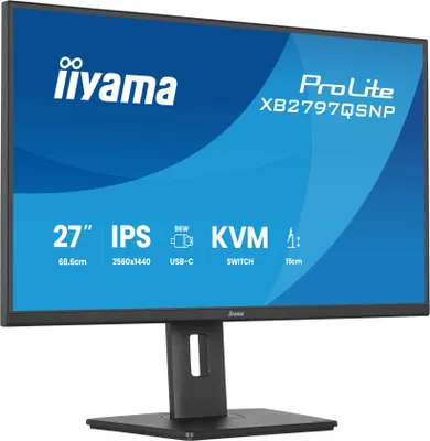 Produktbild von iiyama ProLite XB2797QSNP-B1 Computerbildschirm 68,6 cm (27") 2560 x 1440 Pixel Quad HD LCD Schwarz