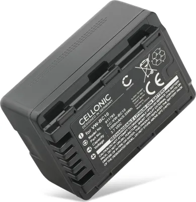 Produktbild von CELLONIC 1x Akku für Kamera Kompatibel mit Panasonic HC-VX870, HC-V520, HDC-SD40, VW-VBK180 - (1500mAh, 3.7V)