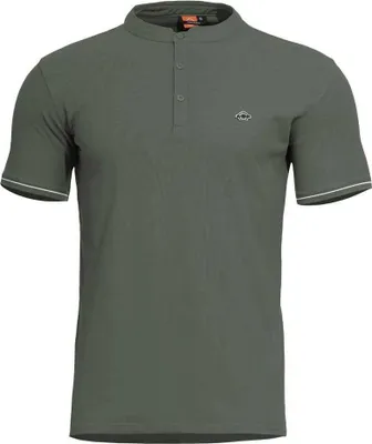Produktbild von Pentagon Levantes Henley Stripes Kurzarm-poloshirt Grün XL Mann Grün XL