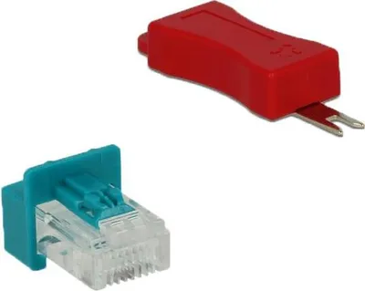 Obrázek produktu pro DeLOCK 86425, Klíč od blokátoru portu, RJ-45, Červená, 6 kusů, PE sáček, 23 mm