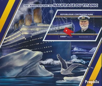 Produktbild von Briefmarken Zentralafrikanische Republik 2017 Mi Block 1616 (kompl. Ausgabe) postfrisch Titanic