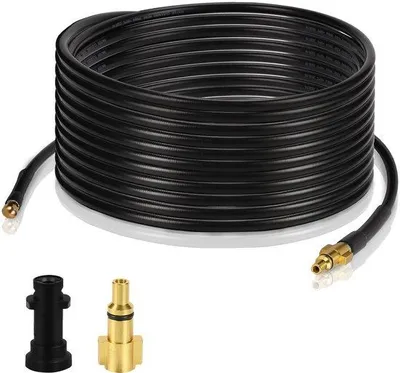 Image de Tuyau haute pression de 10 mètres, kit pour nettoyeurs haute pression de type Kärcher, kit de nettoyage de canalisations