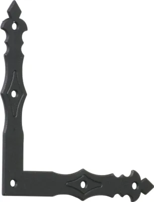 Immagine prodotto di Staffa per mobili, staffa angolare decorativa 150x150x25x2,5mm nero