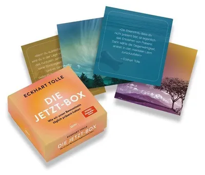 Produktbild von Eckhart Tolle Die Jetzt-Box Kartendeck – 52 Karten für Inspiration zu Beziehungen, Glück, Hingabe