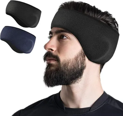 Produktbild von Ohrenwärmer Lauf-Stirnband-Ohrenwärmer, Wintersport-Stirnband-Ohrenschützer aus Polarfleece für Männer, Frauen und Damen, perfekt für Radfahren