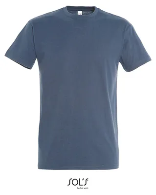 Image de SOLs 11500 | Imperial T-Shirt Hommes Unie - Couleur : Denim - Taille : S
