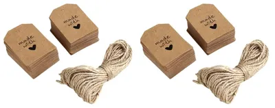 Immagine prodotto di Omgoods - Etichette, 200 pezzi - Portachiodi in carta - Etichette per regali - Etichette per matrimoni - Decorazioni per feste - 5,5 x 4 cm