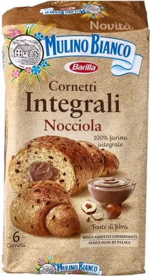Produktbild von Mulino Bianco Kekse Cornetti Nocciola Integrali, Galletti, Cracker 300 Gramm Total