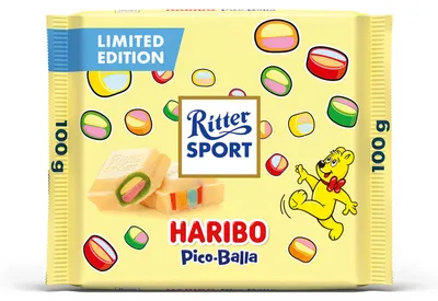 Produktbild von Ritter Sport Haribo Pico-Balla Weisse Schokolade 100g