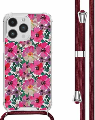 Immagine prodotto di Custodia di design imoshion con cinturino iPhone 14 Pro - Flower Water