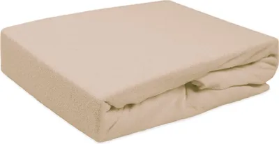 Produktbild von Spannbettlaken mit Gummiband, Frottee 90x200cm Beige