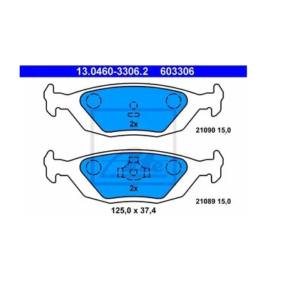 Produktbild von Ate Bremsbelagsatz, Scheibenbremse Hinterachse 13.0460-3306.2