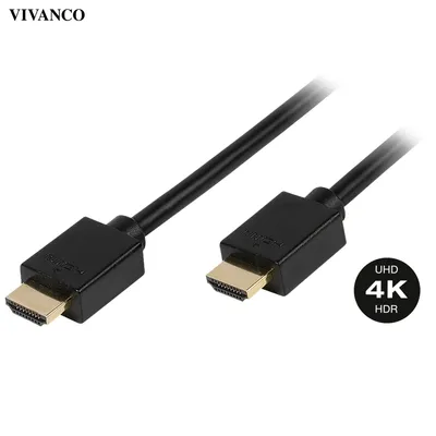 Produktbild von ViVanco™High Speed, 3 m, HDMI Typ A (Standard), HDMI Typ A (Standard), 3D, 18 Gbit/s, Schwarz