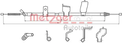 Produktbild von METZGER Handbremsseil Seilzug Feststellbremse für NISSAN Qashqai / Qashqai +2 I (J10, NJ10) Hinten Links 17.0327