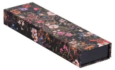 Productafbeelding van Paperblanks Floralia, harde pennenhouder, papier, zwart, meerkleurig, met patroon, magnetisch, 220 mm