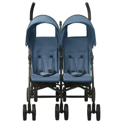 Immagine prodotto di Passeggino Gemellare Blu Marino in Acciaio