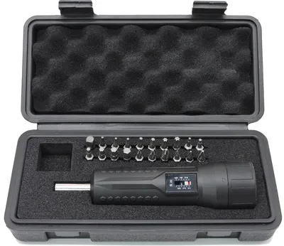 Produktbild von Famex 10897 Drehmomentschraubendreher 1/4 Zoll, 1-6 Nm Drehmomentschlüssel mit Bits und Adapter