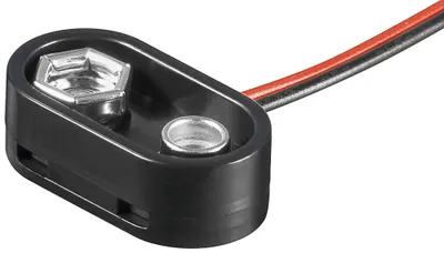 Produktbild von goobay 9 V Block Batteriehalter wasserabweisend schwarz (Bulk)
