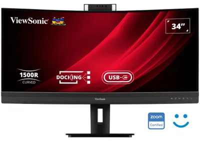 Produktbild von Viewsonic VG3457CV, 86,4 cm (34"), 3440 x 1440 Pixel, UltraWide Quad HD, LED, 5 ms, Schwarz