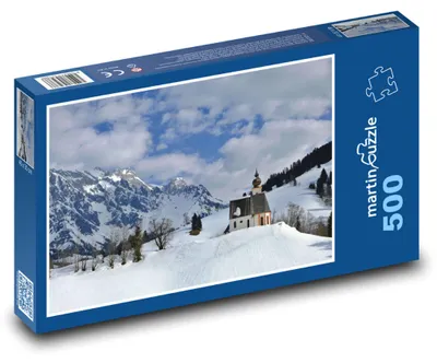 Obrázok produktu pre Puzzle 500 Zasnežená horská krajina - martinpuzzle