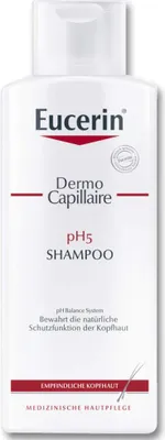Produktbild von Eucerin Dermocapillaire Shampoo 250 ml \u2013 pH 5, alkaliseifenfrei, silikonfrei, medizinisch, f\u00fcr empfindliche Kopfhaut und Allergiker