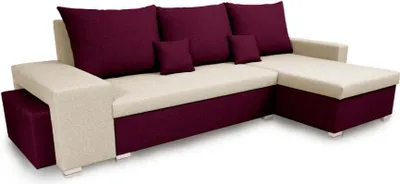 Produktbild von Ecksofa mit Schlaffunktion PETRA2 - Creme/Rosa