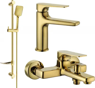 Produktbild von Mexen Lynx DF62 Badewannenset, Gold - 745903DF62-50