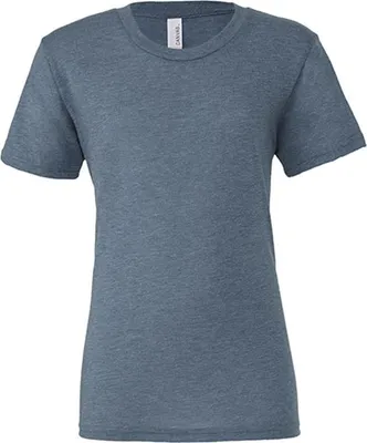 Produktbild von Canvas 3413 | Triblend Crew Neck T-Shirt / Meliert - Farbe: Denim Triblend (Heather) - Größe: XS