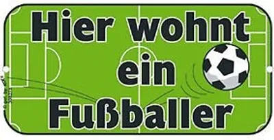 Produktbild von Türschild - Hier wohnt ein Fußballer - 308278