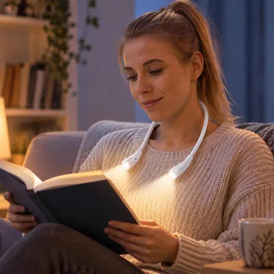 Image de INF Lampe de cou réglable à 360 degrés, Protection des yeux Blanc