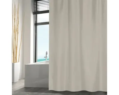 Produktbild von MSV Duschvorhang, Polyester, 180 x 200 cm, Taupe