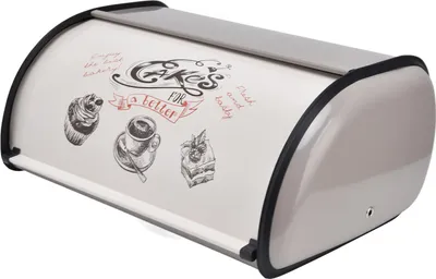 Image de Boîte à pain grande capacité, motif mignon et porte coulissante – Conservation du pain pour la maison et la boulangerie