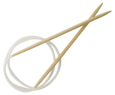 Produktbild von Bambus Rundstricknadel Größe 4 mm, 80 cm Stricknadel Bambus-Holz